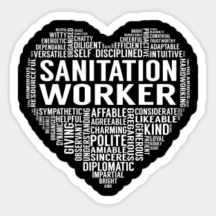 Sanitation Worker Heart Sticker